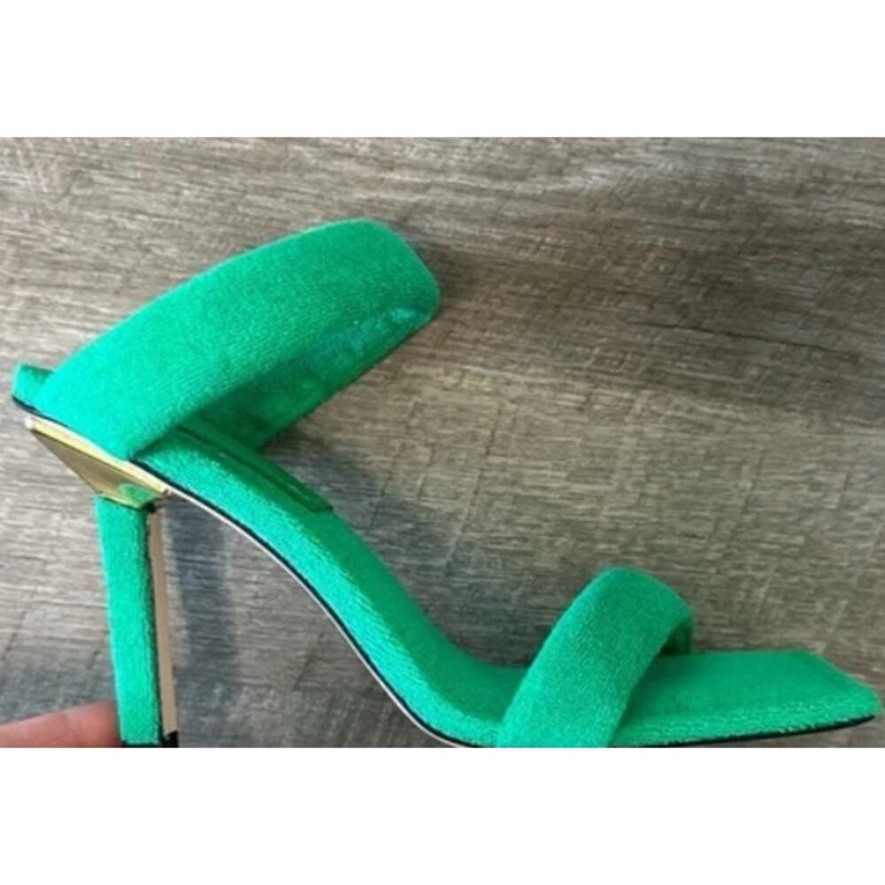 Good American Green TerryHeels Sz 12 - Picture 5 of 8